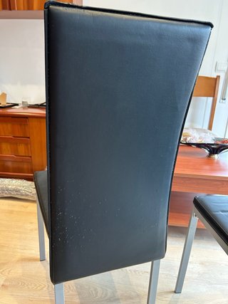 Juego de 3 Sillas Comedor Negras