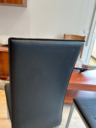 Juego de 3 Sillas Comedor Negras