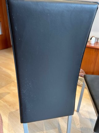Juego de 3 Sillas Comedor Negras