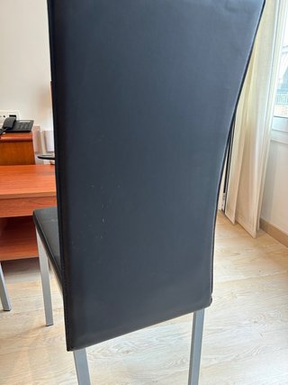 Juego de 3 Sillas Comedor Negras
