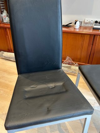 Juego de 3 Sillas Comedor Negras