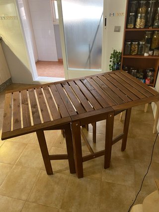 Mesa plegable de madera abierta 131