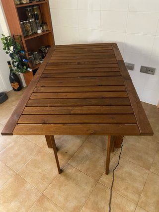 Mesa plegable de madera abierta 131