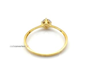 sortija oro 18k con piedra con circonita