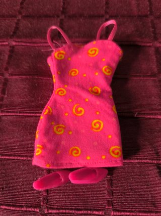 Vestito Barbie Ruffle Fun con Scarpe