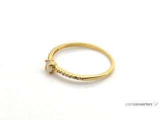 anillo oro 18k con piedra con circonita