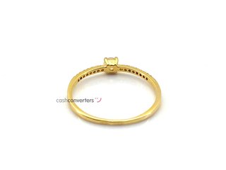 anillo oro 18k con piedra con circonita
