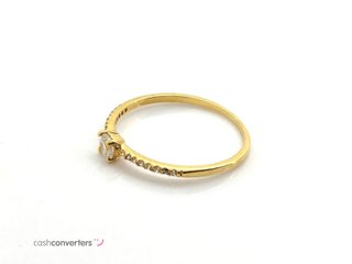 anillo oro 18k con piedra con circonita t. 17 (18,16 mm)