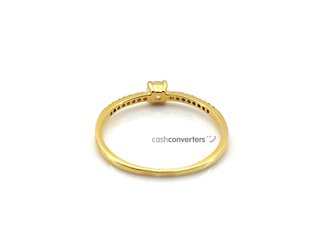 anillo oro 18k con piedra con circonita t. 17 (18,16 mm)