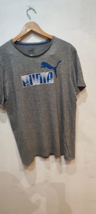 Camiseta Puma Unisex Gris y Azul
