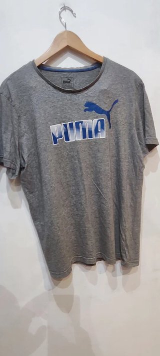 Camiseta Puma Unisex Gris y Azul
