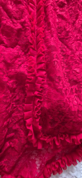 Camisón y tanga picardías rojo