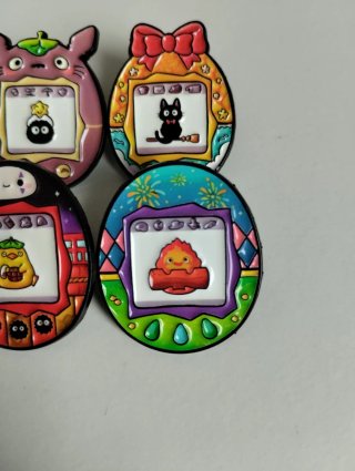 Set 4 Pines Esmaltados Studio Ghibli