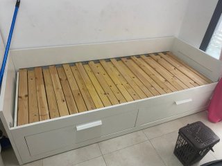 Cama nido blanca con cajones