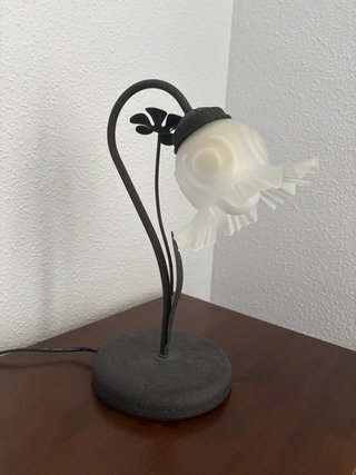 Conjunto de lámparas de forja negra dormitorio.