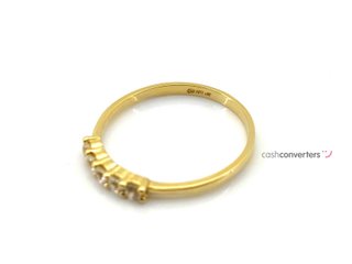 anillo oro 18k con circonita