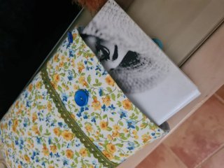 Funda libro/tablet floral hecha a mano