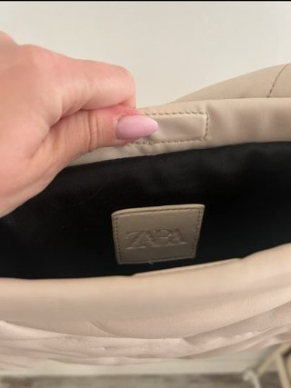 Bolso Zara Beige Acolchado