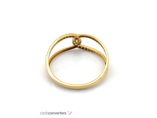 anillo oro 18k con piedra con circonita t. 16 (17,84 mm)