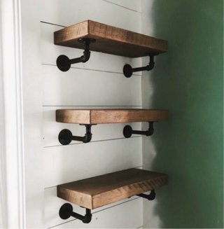 Estanterías madera y hierro. 20€ por balda.