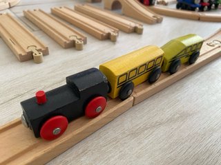 Circuito de trenes de madera
