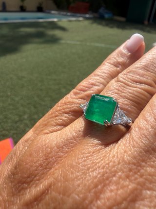 Anillo Plata Turmalina Verde (laboratlaboratorio)