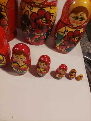 Matrioska Vintage URSS - Set 9 Pezzi