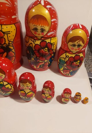 Matrioska Vintage URSS - Set 9 Pezzi