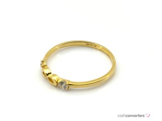 anillo oro 18k con circonita