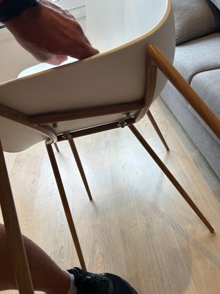 Juego de 2 sillas blancas