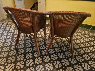 Preciosas butacas de mimbre/ratán