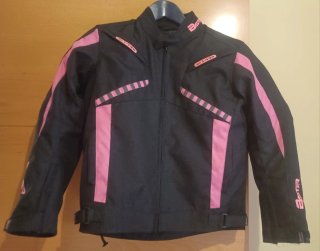 Chaqueta Moto Infantil Negra y Rosa