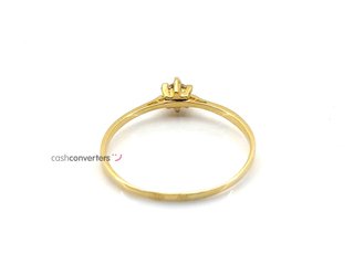 sortija oro 18k con piedra con circonita
