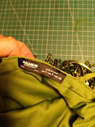 Blusón verde con flecos y lentejuelas