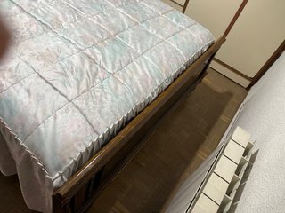 Cama 135cm con mesilla, somier y colchón MADRID
