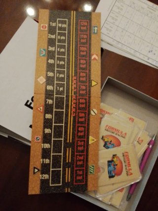 Formula Motor Racing Card Game
