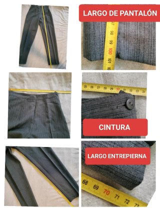 Traje de Vestir Mujer Levita y pantalón gris