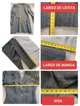 Traje de Vestir Mujer Levita y pantalón gris
