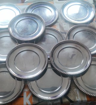 Conjunto 12 Bajo platos Alpaca