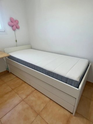 Cama nido SLÄKT blanca 90x200 Y Colchon VESTEROY