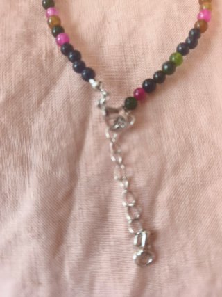 Collar ágatas 4mm colores gargantilla.Piedra. Nuev