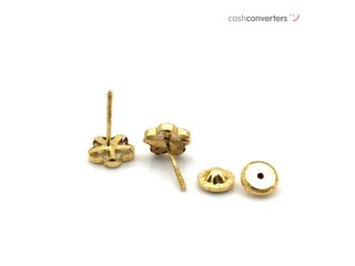pendientes oro 18k con piedra con nacar