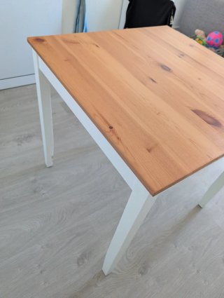 Mesa Comedor Ikea LERHAMN Madera Blanca