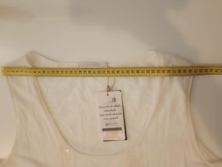 Viccio Barcelona Blusa Smanicata Bianca Taglia Uni