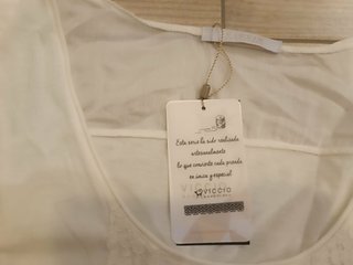 Viccio Barcelona Blusa Smanicata Bianca Taglia Uni