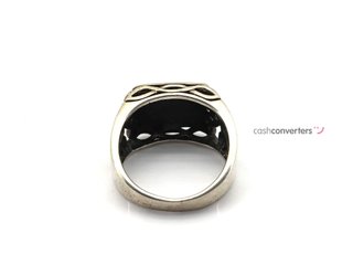 sello plata 925mm con piedra con onix
