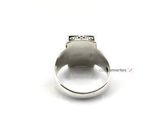 sello plata 925mm con piedra con onix