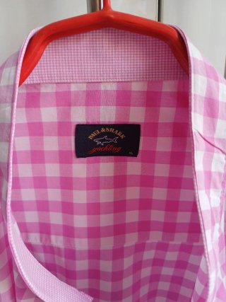Camisa Paul & Shark cuadros rosa Talla XL
