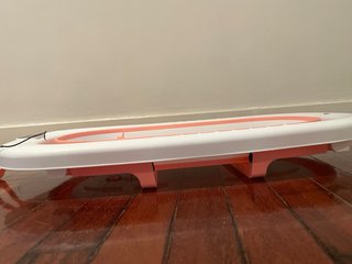 Bañera Infantil Plegable Rosa con Termómetro