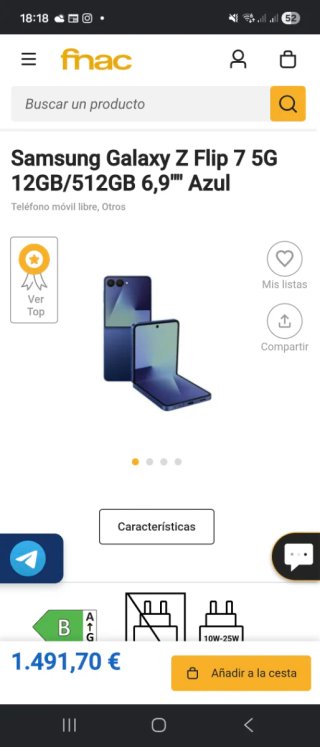 Samsung Galaxy Z Flip 7 5G Azul 512GB precio negoc